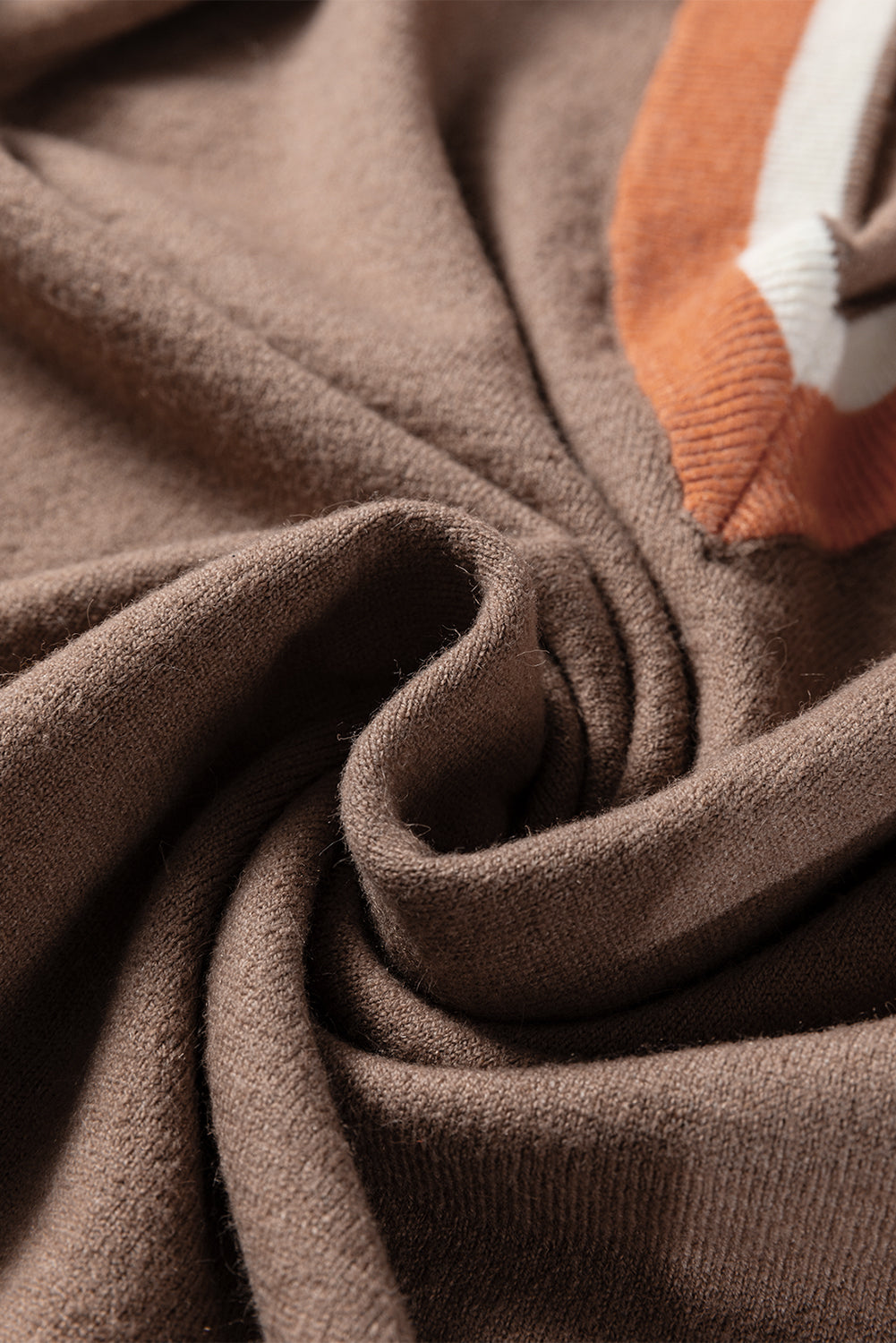 Black Contrast Striped Trim V Neck Varsity Sweater